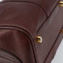 CARTIER Must Line Boston Bag Leather Bordeaux Gold Auth bs31802-16