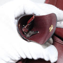 CARTIER Must Line Boston Bag Leather Bordeaux Gold Auth bs31802-10