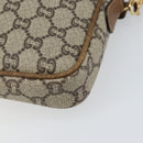 GUCCI GG Plus Supreme Clutch Bag PVC Beige Gold Auth bs31804-15