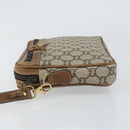 GUCCI GG Plus Supreme Clutch Bag PVC Beige Gold Auth bs31804-4