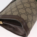 GUCCI GG Supreme Chain Web Sherry Line Bag PVC Beige Gold 503877 Auth bs31805-15