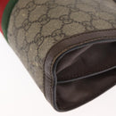 GUCCI GG Supreme Chain Web Sherry Line Bag PVC Beige Gold 503877 Auth bs31805-16