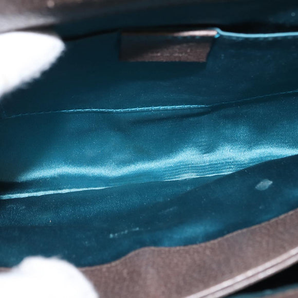 GUCCI GG Supreme Chain Web Sherry Line Bag PVC Beige Gold 503877 Auth bs31805