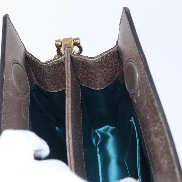 GUCCI GG Supreme Chain Web Sherry Line Bag PVC Beige Gold 503877 Auth bs31805