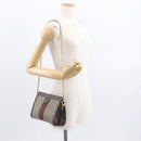 GUCCI GG Supreme Chain Web Sherry Line Bag PVC Beige Gold 503877 Auth bs31805-24