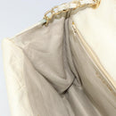 CHANEL Matelasse Chain Shoulder Bag Lamb Skin White Gold CC Auth bs31806-19