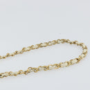 CHANEL Matelasse Chain Shoulder Bag Lamb Skin White Gold CC Auth bs31806-8