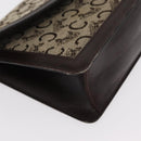 CELINE C Sulky Shoulder Bag Canvas Brown Gold Auth bs31808-9