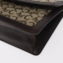 CELINE C Sulky Shoulder Bag Canvas Brown Gold Auth bs31808-14