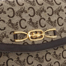 CELINE C Sulky Shoulder Bag Canvas Brown Gold Auth bs31808-17