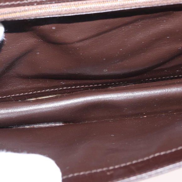 CELINE C Sulky Shoulder Bag Canvas Brown Gold Auth bs31808