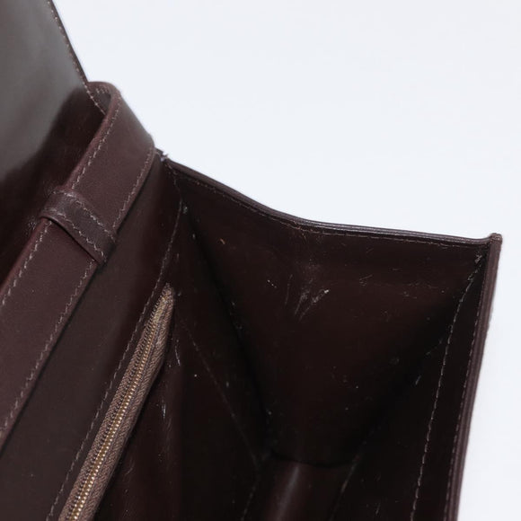CELINE C Sulky Shoulder Bag Canvas Brown Gold Auth bs31808
