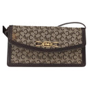 CELINE C Sulky Shoulder Bag Canvas Brown Gold Auth bs31808-13