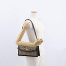 CELINE C Sulky Shoulder Bag Canvas Brown Gold Auth bs31808-22