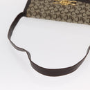 CELINE C Sulky Shoulder Bag Canvas Brown Gold Auth bs31808-7