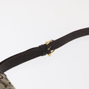 CELINE C Sulky Shoulder Bag Canvas Brown Gold Auth bs31808-8