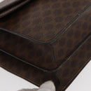 CELINE Macadam Canvas Hand Bag PVC Leather Brown Gold Auth bs31809-10