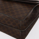 CELINE Macadam Canvas Hand Bag PVC Leather Brown Gold Auth bs31809-11