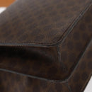 CELINE Macadam Canvas Hand Bag PVC Leather Brown Gold Auth bs31809-12