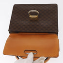 CELINE Macadam Canvas Hand Bag PVC Leather Brown Gold Auth bs31809-16