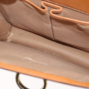 CELINE Macadam Canvas Hand Bag PVC Leather Brown Gold Auth bs31809-21