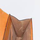 CELINE Macadam Canvas Hand Bag PVC Leather Brown Gold Auth bs31809-23