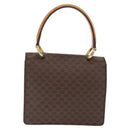CELINE Macadam Canvas Hand Bag PVC Leather Brown Gold Auth bs31809-3
