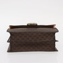 CELINE Macadam Canvas Hand Bag PVC Leather Brown Gold Auth bs31809-9