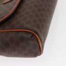CELINE Macadam Canvas Shoulder Bag PVC Leather Brown Gold Auth bs31810-10
