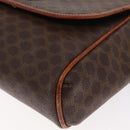 CELINE Macadam Canvas Shoulder Bag PVC Leather Brown Gold Auth bs31810-11