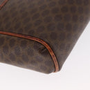 CELINE Macadam Canvas Shoulder Bag PVC Leather Brown Gold Auth bs31810-12