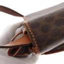 CELINE Macadam Canvas Shoulder Bag PVC Leather Brown Gold Auth bs31810-14