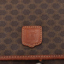 CELINE Macadam Canvas Shoulder Bag PVC Leather Brown Gold Auth bs31810-15