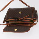 CELINE Macadam Canvas Shoulder Bag PVC Leather Brown Gold Auth bs31810-16