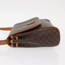 CELINE Macadam Canvas Shoulder Bag PVC Leather Brown Gold Auth bs31810-5