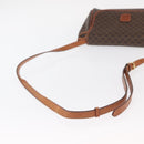 CELINE Macadam Canvas Shoulder Bag PVC Leather Brown Gold Auth bs31810-7