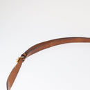 CELINE Macadam Canvas Shoulder Bag PVC Leather Brown Gold Auth bs31810-8