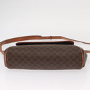 CELINE Macadam Canvas Shoulder Bag PVC Leather Brown Gold Auth bs31810-9