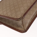 CELINE Macadam Canvas Shoulder Bag PVC Beige Gold Auth bs31811-16