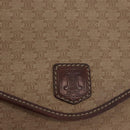 CELINE Macadam Canvas Shoulder Bag PVC Beige Gold Auth bs31811-18