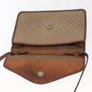 CELINE Macadam Canvas Shoulder Bag PVC Beige Gold Auth bs31811-9