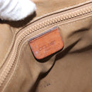 CELINE Macadam Canvas Shoulder Bag PVC Beige Gold Auth bs31811-19