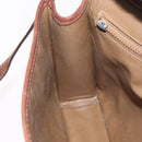 CELINE Macadam Canvas Shoulder Bag PVC Beige Gold Auth bs31811-21