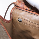 CELINE Macadam Canvas Shoulder Bag PVC Beige Gold Auth bs31811-22