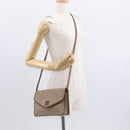 CELINE Macadam Canvas Shoulder Bag PVC Beige Gold Auth bs31811-24