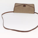 CELINE Macadam Canvas Shoulder Bag PVC Beige Gold Auth bs31811-7