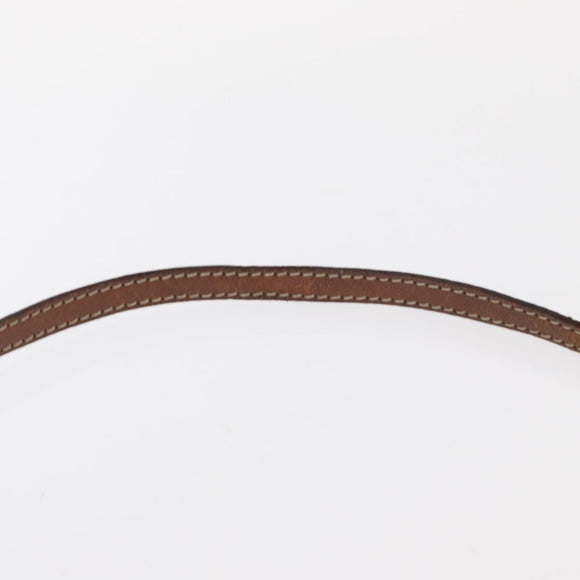 CELINE Macadam Canvas Shoulder Bag PVC Beige Gold Auth bs31811