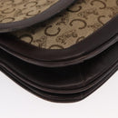 CELINE C Sulky Shoulder Bag Canvas Brown Gold Auth bs31812-8