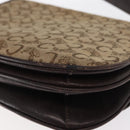 CELINE C Sulky Shoulder Bag Canvas Brown Gold Auth bs31812-17