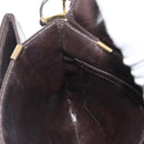 CELINE C Sulky Shoulder Bag Canvas Brown Gold Auth bs31812-21